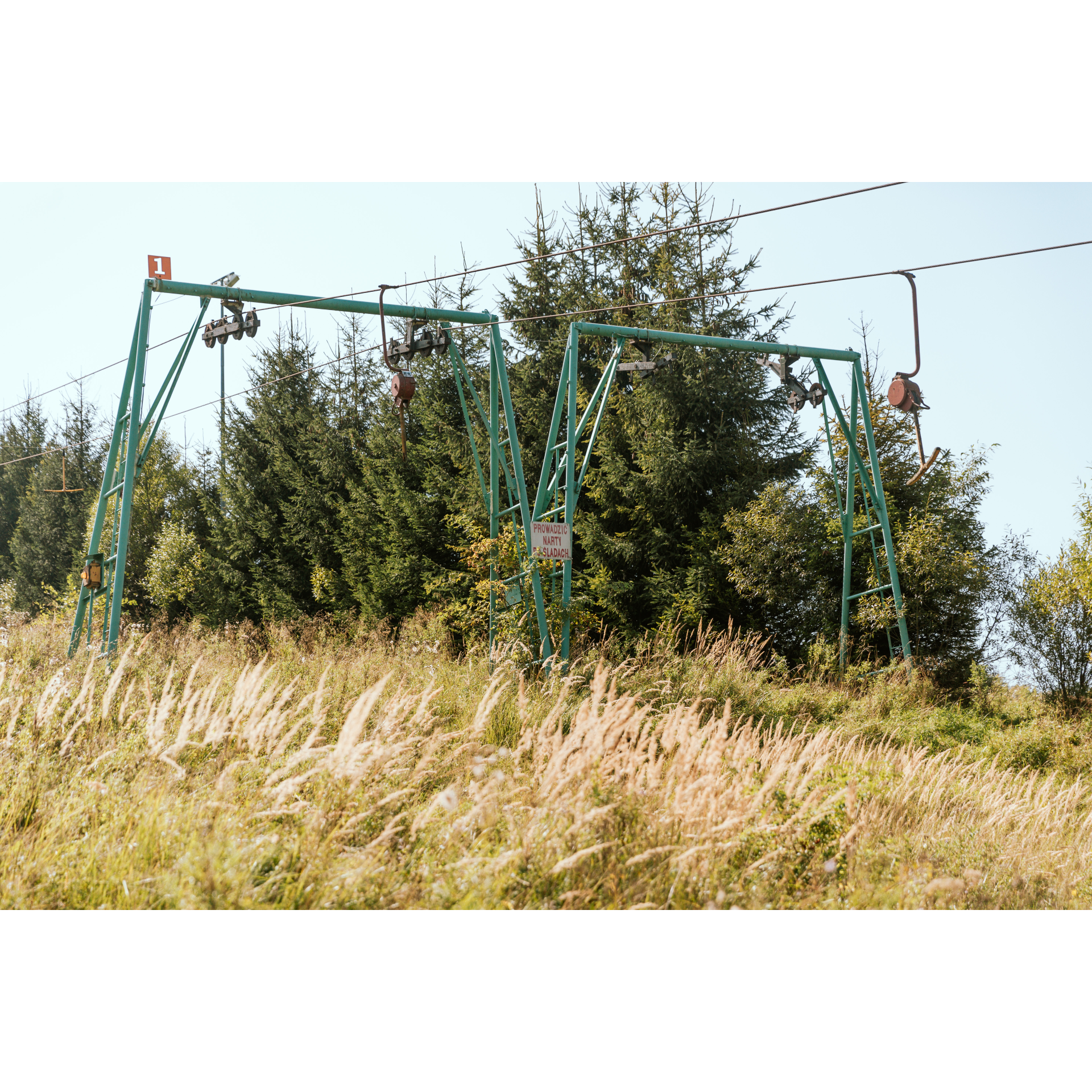 Skeleton of a ski lift