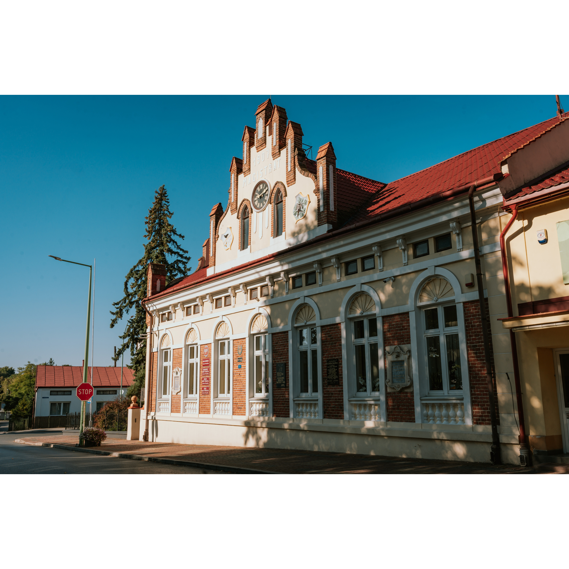 Market square in Sokołów Małopolski