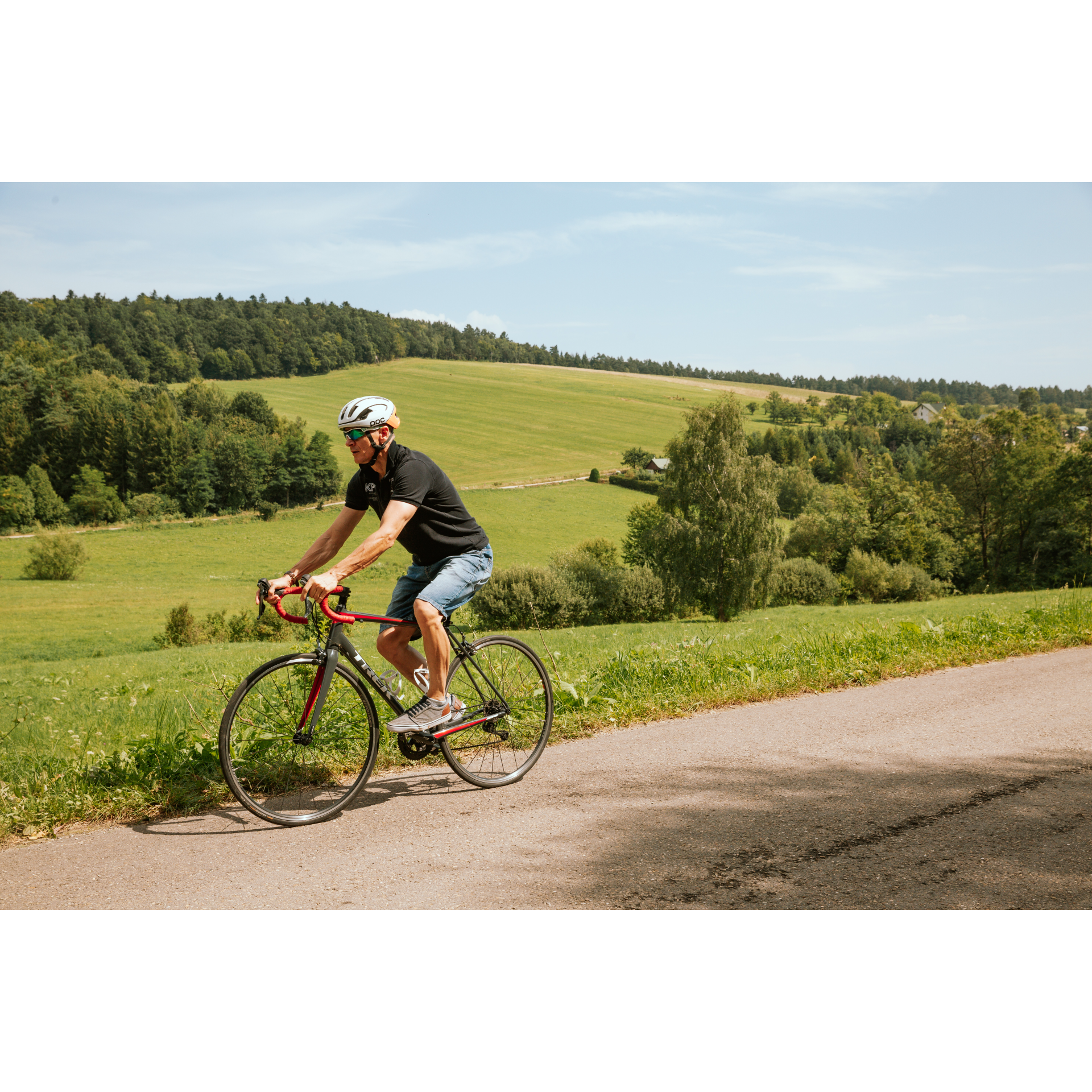 Cyclist at the hill