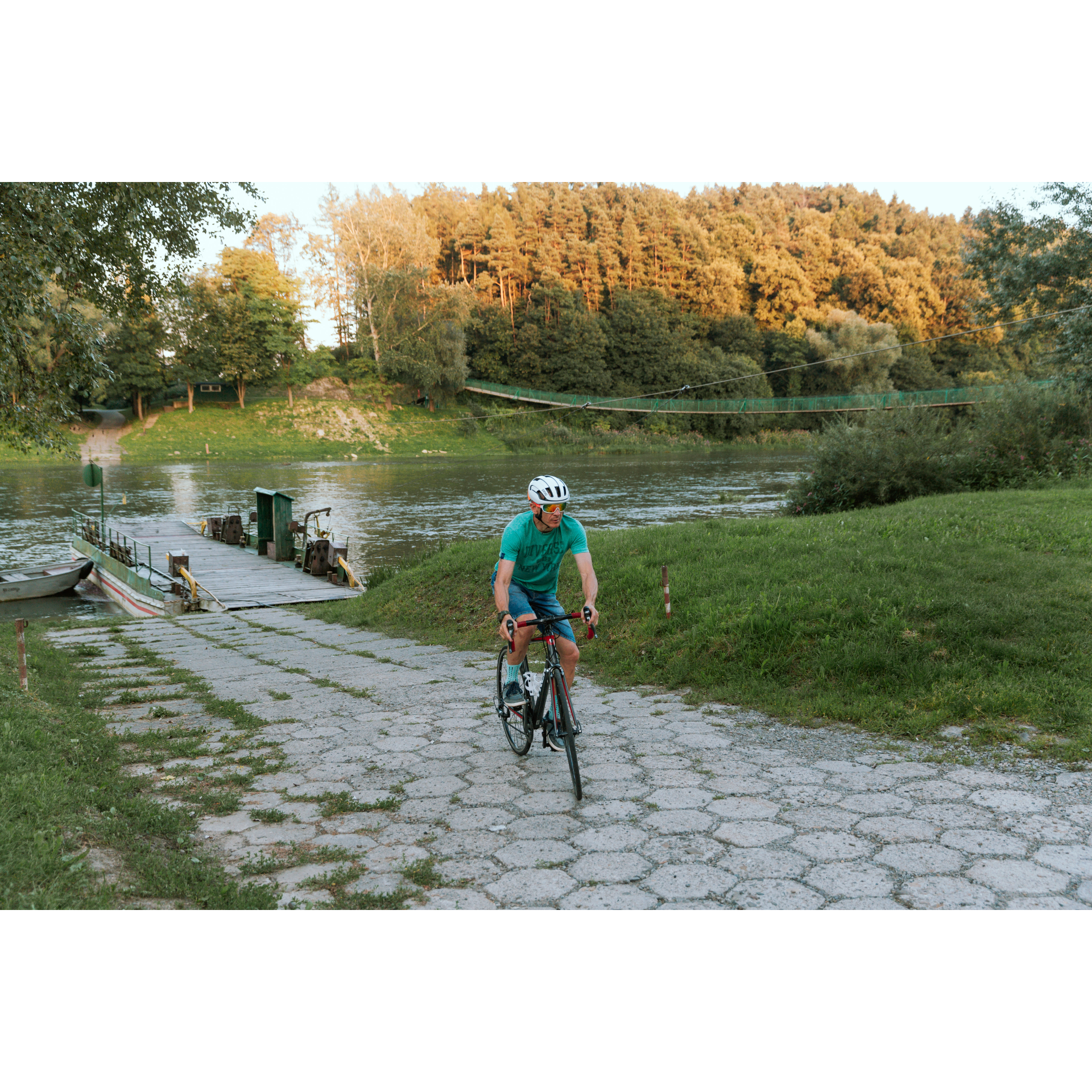 Next to the river