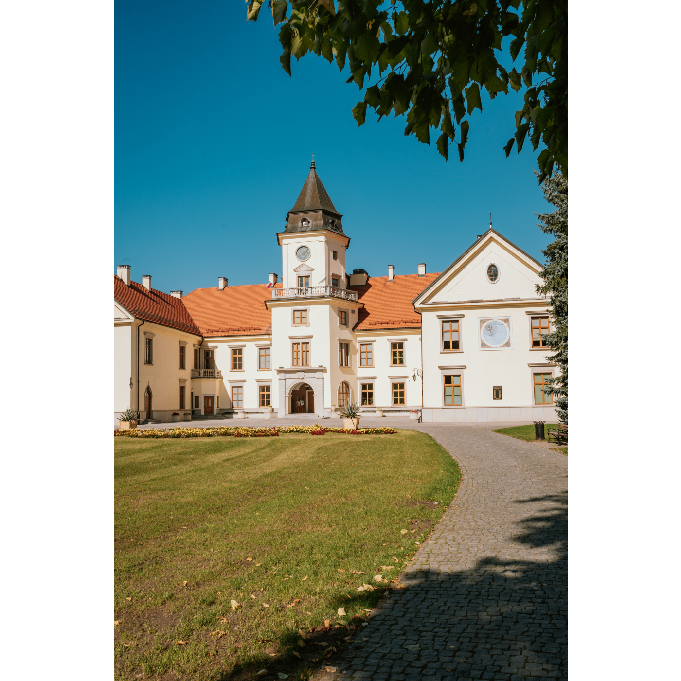 Zamek widoczny ze ścieżki