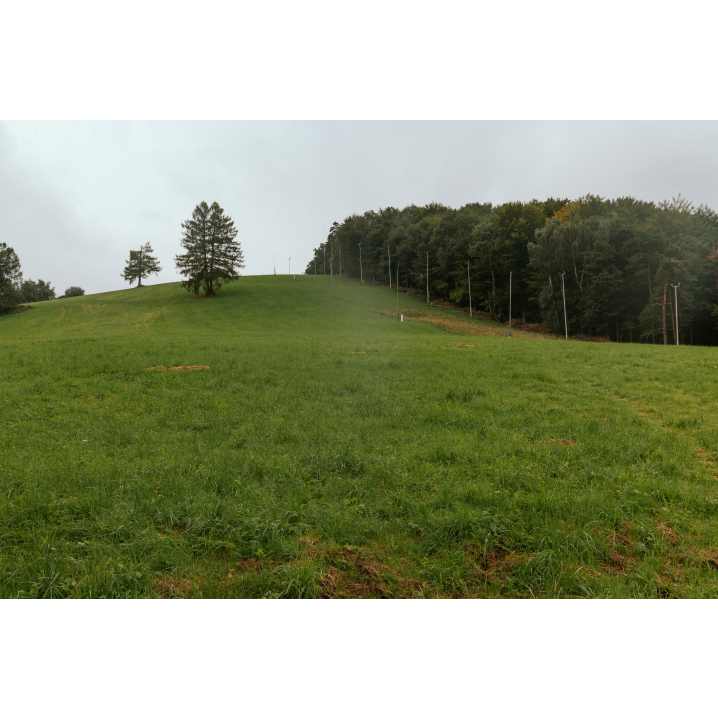 Ski slope with ski lift